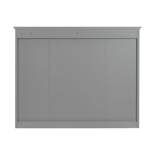 English Elm 36'' Modern Bathroom Vanity With Medicine Cabinet, Soft-Close Doors, 4 Drawers & Ceramic Sink Set SW000134AAE-1