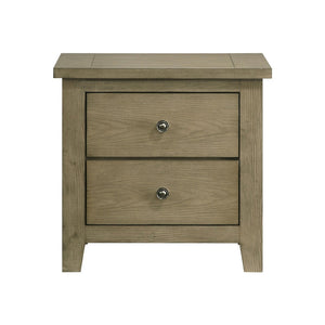 English Elm 2-drawer White Gloss Nightstand with Usb Charging Ports and Geometric Drawer Fronts B016P453621
