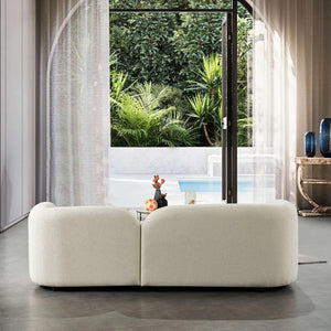 English Elm Donna Japandi Boucle Upholstered Sofa with Textured Fabric for Modern Living Rooms B183P231856