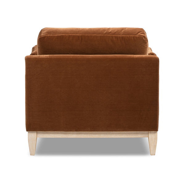 English Elm Jennifer Taylor Home - Pasadena Modern Farmhouse Chaise Lounge Chair - Cozy Burnt Orange Velvet, Eco-Friendly & Stylish B2719P385738