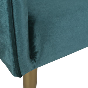 English Elm Christopher Knight Home® - DINING Arm Chair with Velvet Button Tufting, Modern Glam Tub Seat and Gold-Accent Iron Legs Teal 70727.00T