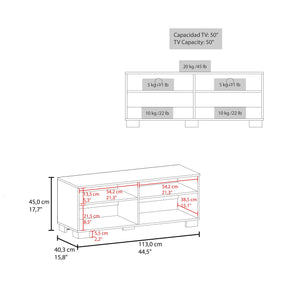 English Elm FM Mescal TV Stand Multistorage Wenge & Natural Oak - 63" Scratch-Resistant Shelf, Conical Legs, Durable Design B128P361104
