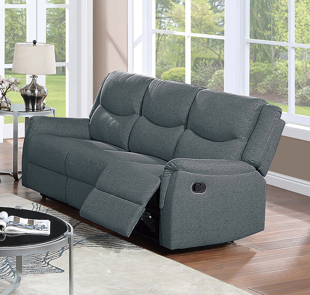 English Elm Recliner Sofa with Burlap Woven Fabric Plush Seating for Family Room Comfort B089P240481