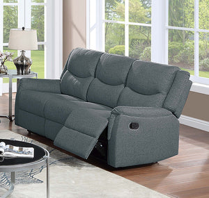 English Elm Recliner Sofa with Burlap Woven Fabric Plush Seating for Family Room Comfort B089P240481