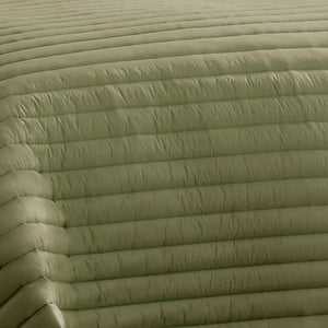 English Elm Excursion Puffer Quilted Comforter Set - 2-Piece Twin Army Green For Cozy Modern Bedroom Style B340P341951