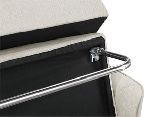 OSP Home Furnishings Lester Chaise Sofa Cement