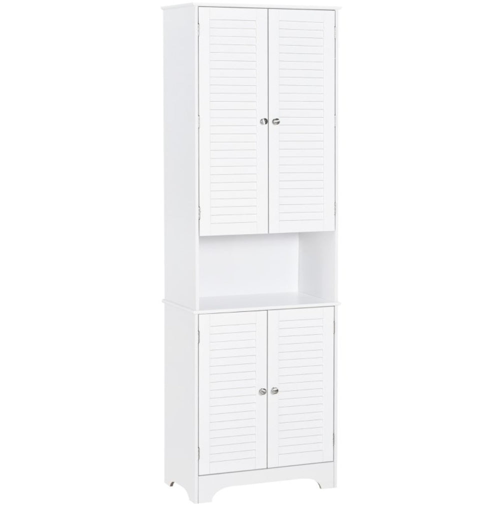 English Elm Black Tall Narrow Mdf Storage Cabinet with Doors Adjustable Shelves Bathroom Tower T3971P416233