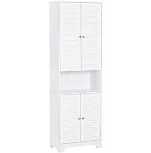English Elm Black Tall Narrow Mdf Storage Cabinet with Doors Adjustable Shelves Bathroom Tower T3971P416233