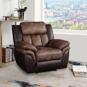 English Elm Toffee Polished Power Tufted Recliner with Tight Cushions, Microfiber Blend, Luxurious Support (97) B062P215443