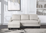 OSP Home Furnishings Lester Chaise Sofa Cement