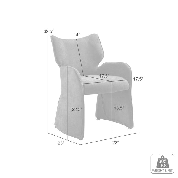 English Elm Alicia Sculptural Wraparound Upholstered Dining Chair with Curved Sled Base for Modern Rooms Purple B2736P464805