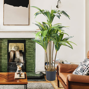 English Elm Realistic Artificial Olive Tree 150Cm – Lifelike Silk Leaves, Natural Trunk, Low-Maintenance Home Decor T3950P399815-GIGA