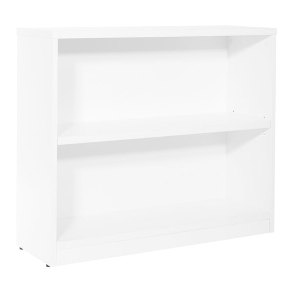 OSP Home Furnishings 36wx12dx30h Compact Laminate Bookcase with Thick Shelves for Office or Home Use White LBC361230-WHT