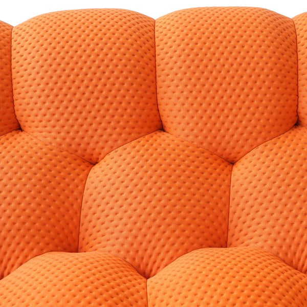 English Elm Bubble Bubble Armless Sofa Orange Modular Seat — Breathable 3D Knit, High-Density Foam Comfort, Kid-Safe Design B341P320929