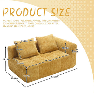 English Elm United Chenille Loveseat Sofa - Cozy Modular Sleeper For Small Spaces, Modern Comfort & Style W1568P255142-GIGA