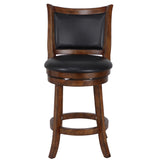 English Elm Jayz Black and Dark Brown Stool With Flared Legs