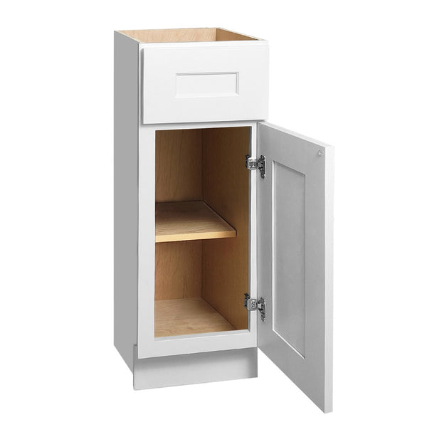 English Elm 21" White Shaker Base Cabinet Soft Close Solid Wood Dovetail Drawer Kitchen Bath T2950P361479