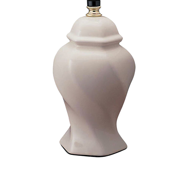 English Elm 13" Tall Ceramic Table Lamp - Elegant Urn-Shaped Design In Ivory With Linen Shade For Any Room B072116105