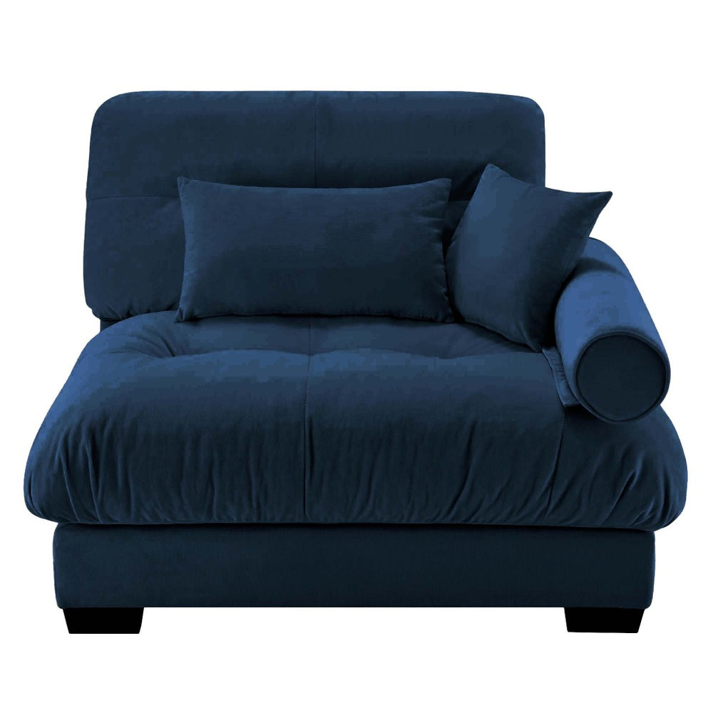 English Elm Milano Vintage Velvet Sectional Module Cloud Cushions Bolster Arms Living Room Sofa W714P293275