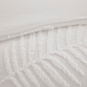 JLA Home Madison Park - 3 Tufted Cotton Chenille Palm Comforter Set — OEKO-TEX Soft Tropical Leaf Texture, Machine Washable 92 L x 104 W x 1.5H MP10-6222