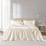 Madison Park Essentials Satin Casual Luxury 6 PC Sheet Set MPE20-904 Ivory