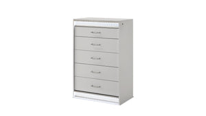 English Elm Glam High-Gloss 5-Drawer Chest with Crystal Detail & LED Lighting, Lacquer Finish, Spacious Storage B009P243215