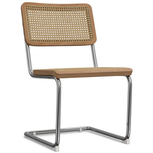 English Elm Madalyn Dining Chairs Set Of 2 - Modern Bauhaus Inspired Design With Chrome Base & Woven Cane Seat B136P266932