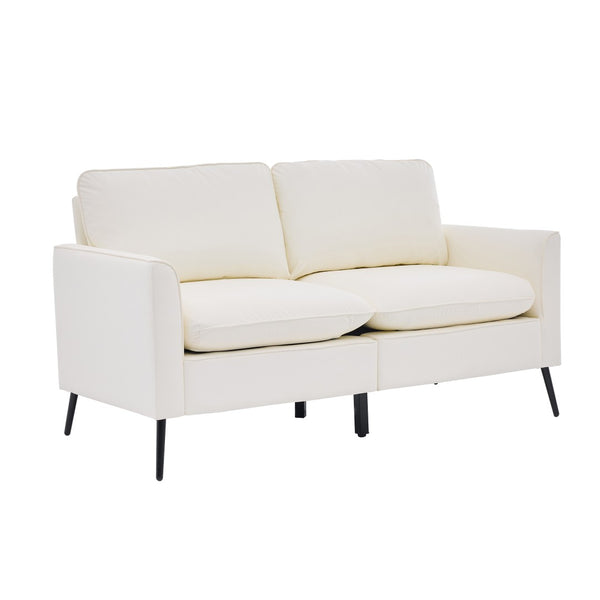 English Elm Ts Cat Paw Faux Leather Accent Chair Nordic Retro Single Seat for Bedroom Lounge Cream White W2311P457722