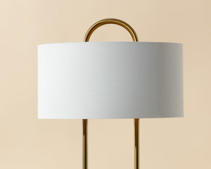 Sunpan KEZNA Table Lamp - Unique White Marble Base & Soft Matte Shade for Modern Elegance in Any Space 109264