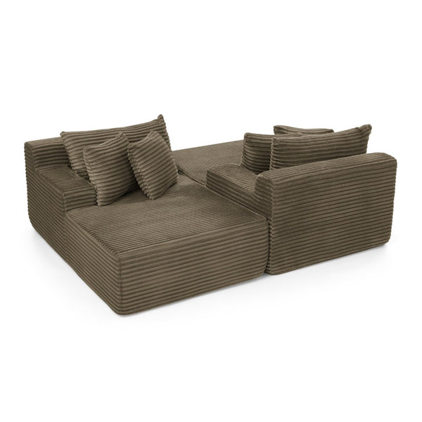 English Elm Two-Seater Lazy Lounge Chair - Plush Velvet Sofa For Relaxed Indoor Living, No Assembly Needed! W487S00379-GIGA