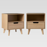 1-Drawer Midcentury Nightstand - Set of 2 Riviera HANB4CRIC-2PK Walker Edison