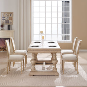 English Elm French Country Dining Chairs Set Of 2 - Upholstered T-Back Design For Elegant Dining & Living Spaces W3426P324548