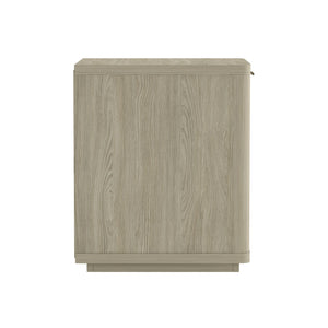 English Elm Evelyn Natural 20" Nightstand with 1 Drawer & Open Shelf, Rounded Edges, Sleek Pulls, Raised Base B365P398518