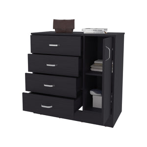 English Elm FM Tolleson 3-Door Tall Wardrobe Cabinet with Full-Length Rod, 4 Shelves, Scratch-Resistant Finish Wenge 36.61 L x 24.8 W x 7.09 H B128P361095