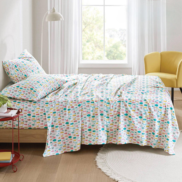 English Elm 3 Pcs Twin Xl Flannel Sheet Set - Cozy White Holiday Tree Print For Warm, Seasonal Comfort B035P319685