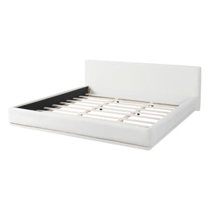 English Elm Christopher Knight Home® - Soft King Size Upholstered Bed – Luxurious White Centerpiece With Padded Headboard, Durable Frame N769P293484A