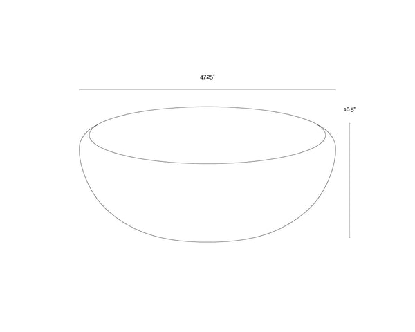 Sunpan IOLITE Round Coffee Table in Grey - Modern Minimalist Design for Stylish Living Spaces & Functionality 110702