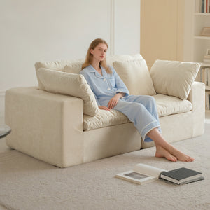 English Elm Modular Sectional Sofa - Versatile Sherpa Corduroy Couch With Space-Saving Design For Any Room W3622S00002