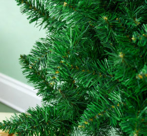 English Elm Christmas Half Profile Tree 7 Foot Pvc Tips Auto Open Steel Base Indoor Holiday T3971P419603
