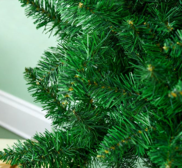 English Elm Christmas Half Profile Tree 7 Foot Pvc Tips Auto Open Steel Base Indoor Holiday T3971P419603