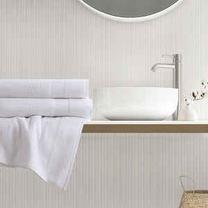 JLA Home Comfort Spaces - 500GSM Plush Turkish Cotton XL Towel Set — Spa-Soft 500 GSM, Quick-Dry, Oeko‑Tex Certified Luxury Bath Towels White AM73-0226