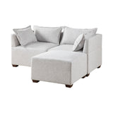 INK+IVY Molly Modern/Contemporary 3-Piece Modular L-Shape Sofa II90-0533 Silver Grey