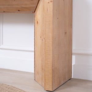 English Elm 62" Modern Rustic Console Table – 62in Slim Engineered Wood Entryway Table for Hallway, Sofa, Decor Storage, Durable Finish W2729P270754