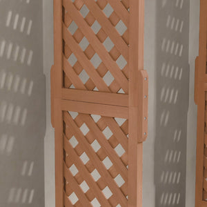 English Elm Outsunny Raised Garden Bed With Trellis For Climbing Plants, Stylish Outdoor Wood Planter Box 71" W2225P174410-GIGA