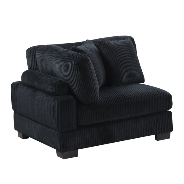 English Elm Bentley Modular Sectional Sofa and Loveseat Set with Ottoman — Corduroy Upholstery, Wood Frame Comfort Black B009S01578