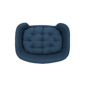 English Elm Christopher Knight Home® - DOG Bed Mid-Century Modern Small (11–25 lbs) Navy Fabric Plush Tufted Cushion with Birch Legs, 30.5x23x11 N779P179967B