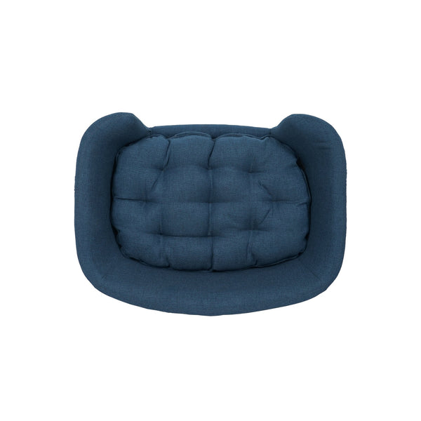 English Elm Christopher Knight Home® - DOG Bed Mid-Century Modern Small (11–25 lbs) Navy Fabric Plush Tufted Cushion with Birch Legs, 30.5x23x11 N779P179967B
