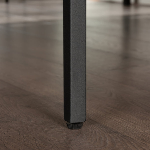 English Elm Queen Platform Bed with Headboard Black - Sturdy Metal Frame, Elevated Storage, Easy Assembly, Stylish Support B356P367792