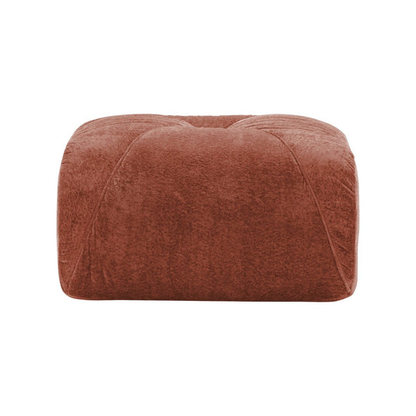 English Elm Ottoman Velvet Tufted Modular Cloud Sofa Plush High Density Foam Living Room Seating Red W714P387031