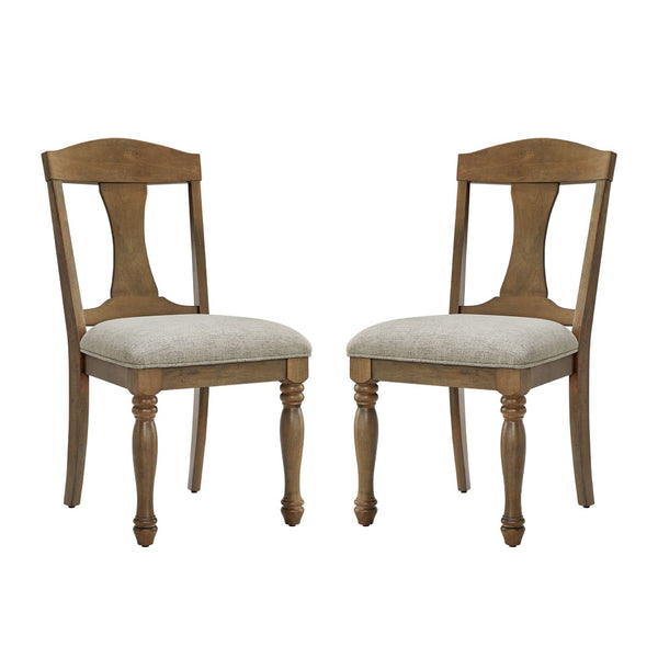 English Elm Wooden Frame Upholstered Dining Chairs Set Of 2 – Stylish Mid-Century Retro Comfort For Any Space W2582P205325-GIGA